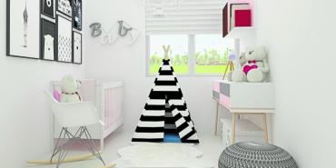 Habitación funcional para niños y adultos