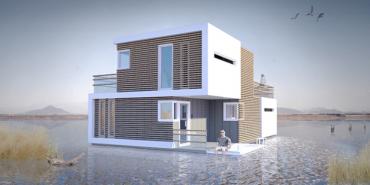 La vivienda que se divide en dos partes